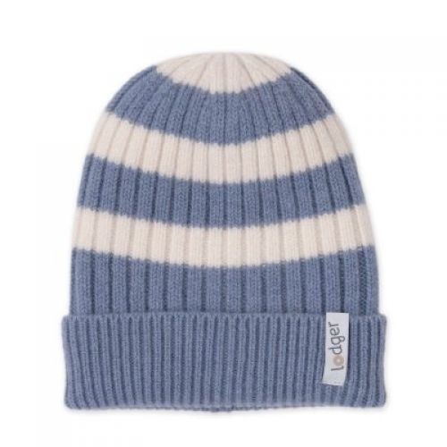 LODGER Čepice Stripe Merino Stone 3 - 6 měsíců