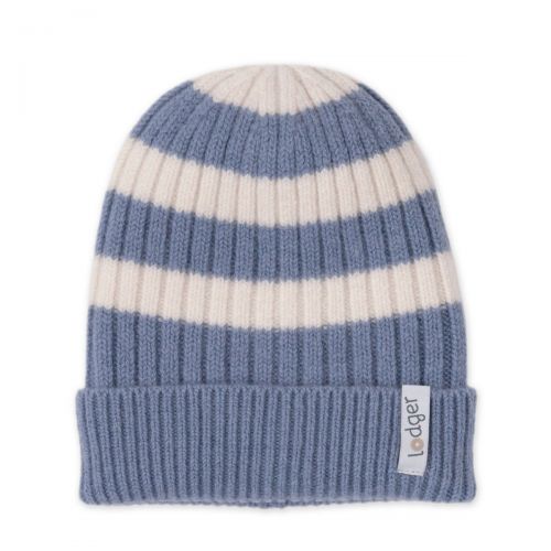 LODGER Čepice Stripe Merino Stone 6 - 12 měsíců