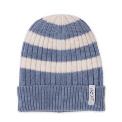 LODGER Čepice Stripe Merino Stone 6 - 12 měsíců