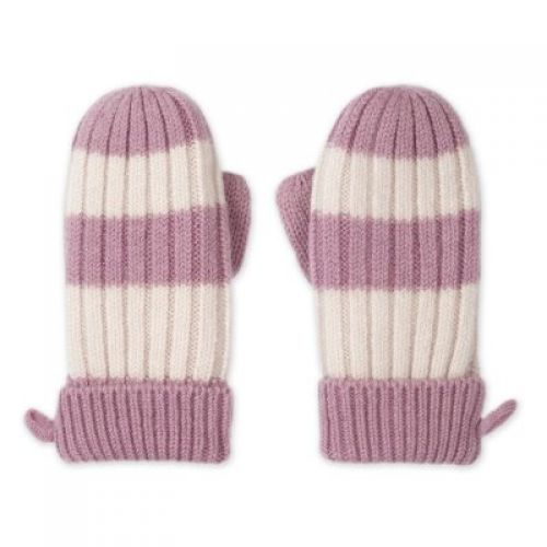 LODGER Rukavice Stripe Merino Mauve vel. 1 - 2 roky
