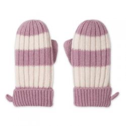 LODGER Rukavice Stripe Merino Mauve vel. 1 - 2 roky