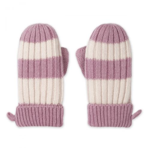 LODGER Rukavice Stripe Merino Mauve vel. 1 - 2 roky