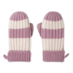 LODGER Rukavice Stripe Merino Mauve vel. 1 - 2 roky