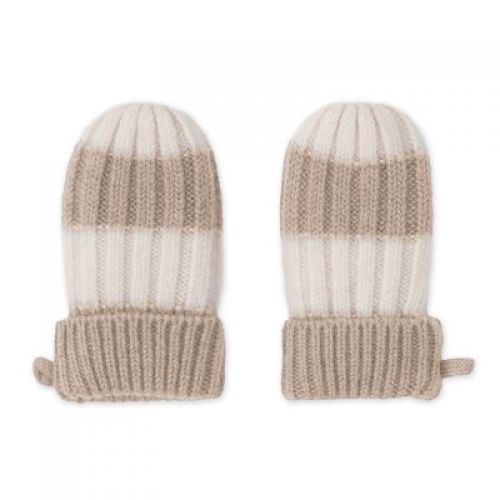 LODGER Rukavice Stripe Merino Beige vel. 0 - 12 měsíců