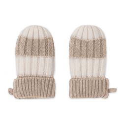 LODGER Rukavice Stripe Merino Beige vel. 0 - 12 měsíců