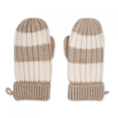 LODGER Rukavice Stripe Merino Beige vel. 1 - 2 roky