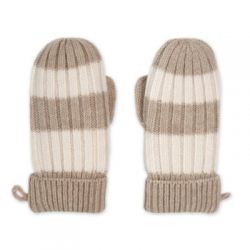 LODGER Rukavice Stripe Merino Beige vel. 1 - 2 roky