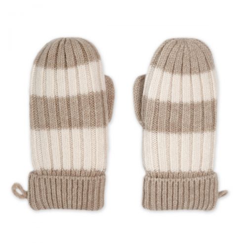 LODGER Rukavice Stripe Merino Beige vel. 1 - 2 roky