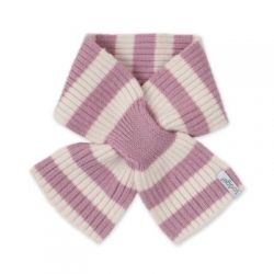 LODGER Šála Stripe Merino Mauve