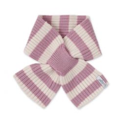 LODGER Šála Stripe Merino Mauve
