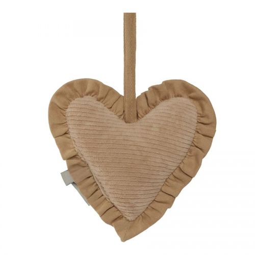 Witlof for kids muchláček na dudlík srdíčko Urban Taupe velvet rib