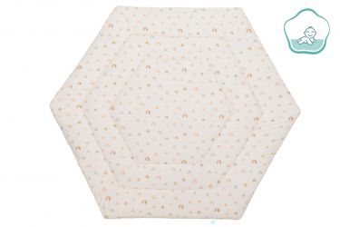 Fillikid Podložka na hraní šestihranná Jersey rainbows beige