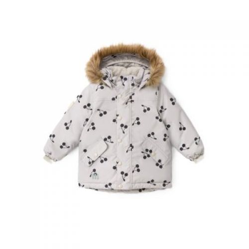 LEOKID Zimní bunda Tully Silver Cloud Cherries vel. 98