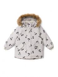 LEOKID Zimní bunda Tully Silver Cloud Cherries vel. 104