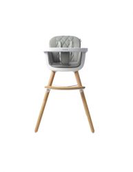 Jídelní židlička BabaBing UNA2 4v1 White / Grey - NOVINKA