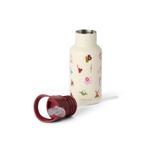 Studio Noos Nerezová láhev na nápoj Small 350ml Abeceda