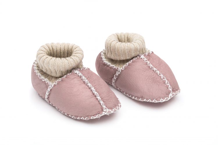 Fillikid Dětské capáčky z jehněčí kožešiny Pink vel. 17/18