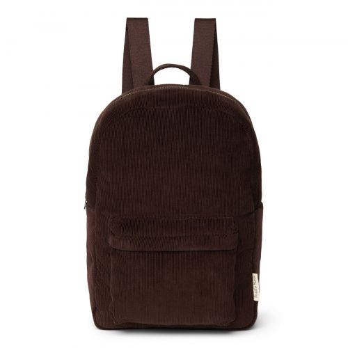 Studio Noos Rib Puffy Midi Backpack Batůžek s přední kapsou Dark Brown
