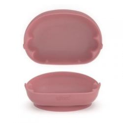 BIBADO Learning Curve™ Silikonová miska s přísavkou Blush