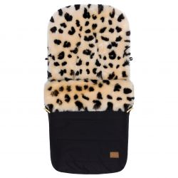 Fillikid Fusak zimní z merino jehněčí kožešiny Bernina snow Leopard black