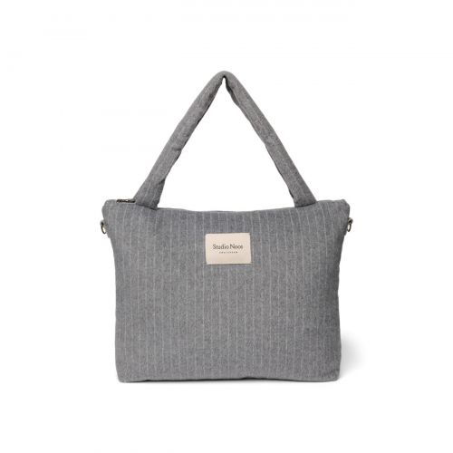 Studio Noos Flannel Chalkstripe Diaper Bag Přebalovací taška Light Grey