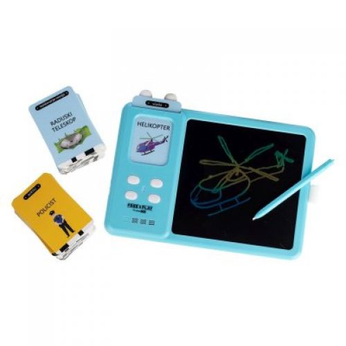 FREEON Free2Play Interaktivní LCD tabulka 2v1 pro výuku angličtiny Kiddigit Blue