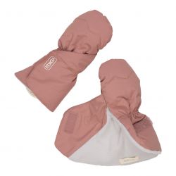 Voksi Baby Mittens blush pink / light grey 0-1y