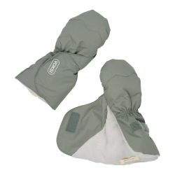 Voksi Baby Mittens meadow green / light grey 0-1y