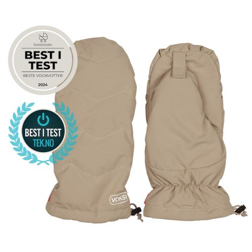 Voksi Rukavice Stroller Mittens 2026 dark sand light grey