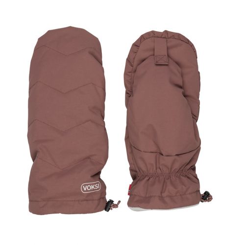 Voksi Rukavice Stroller Mitten maroon light grey