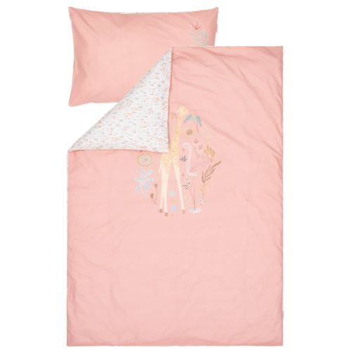 Little Dutch Povlečení 200x140 a 60x70 cm Pink Blooming Safari