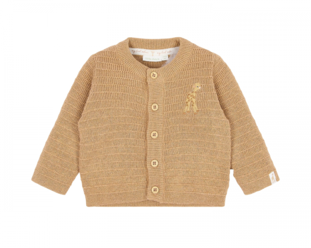 Little Dutch Kardigan pletený Safari Friends Soft Tan vel. 68