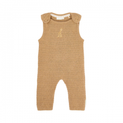 Little Dutch Overal pletený bez rukávů Safari Friends Soft Tan vel. 74