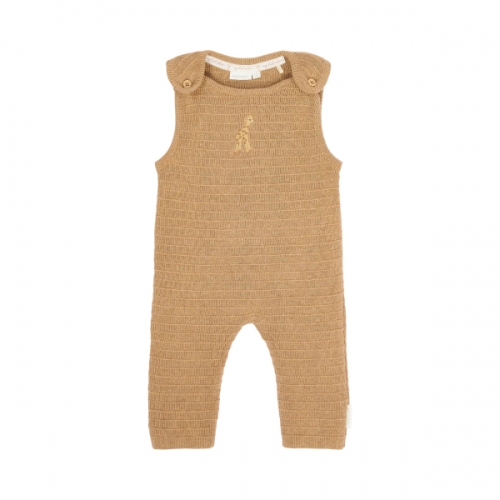 Little Dutch Overal pletený bez rukávů Safari Friends Soft Tan vel. 62