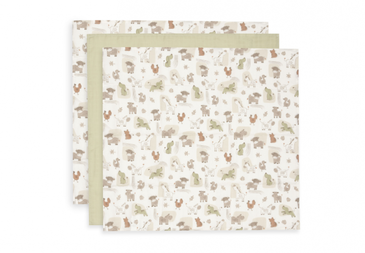 Jollein Pleny 3 ks 70x70 cm Barn Buddies