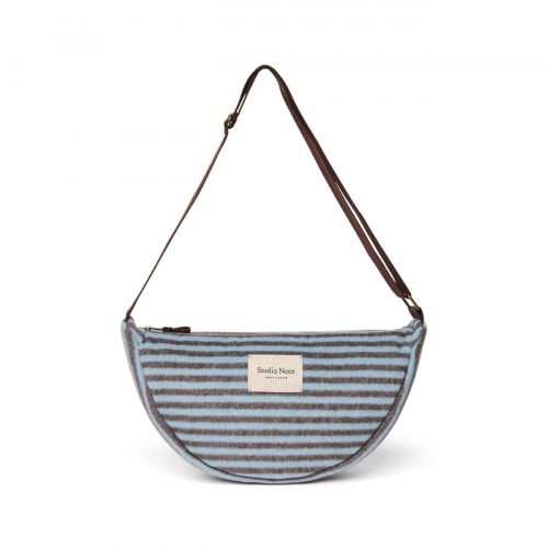 Studio Noos Adult Fanny Pack Kabelka Stripy Wool Light Blue Brown