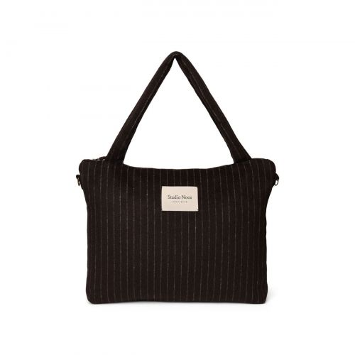 Studio Noos Flannel Chalkstripe Diaper Bag Přebalovací taška Brown