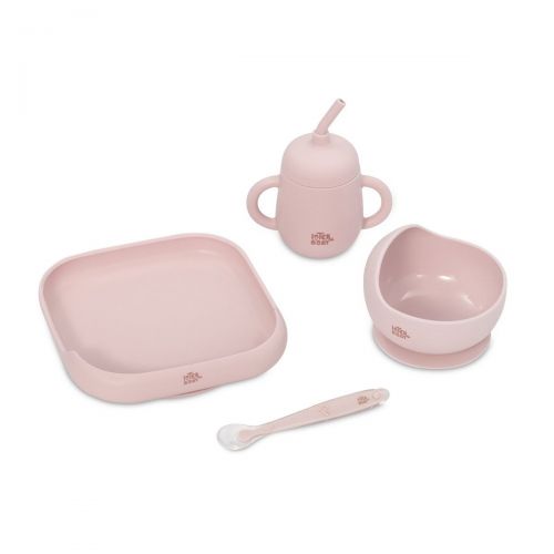 INTERBABY | JÍDELNÍ SET silikonový - růžový