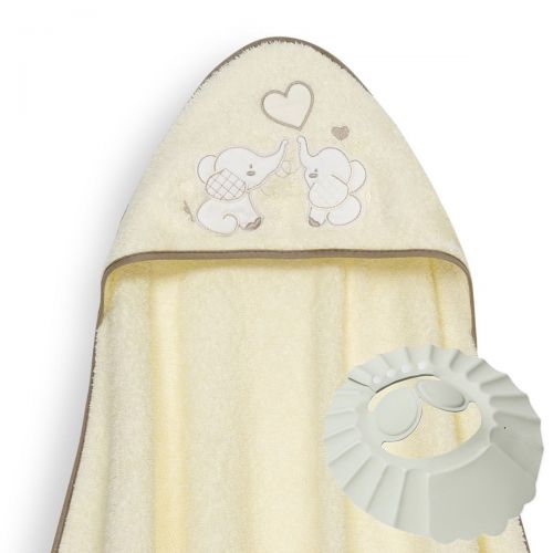 INTERBABY | Osuška froté SLONÍ KAMARÁDI - krémová