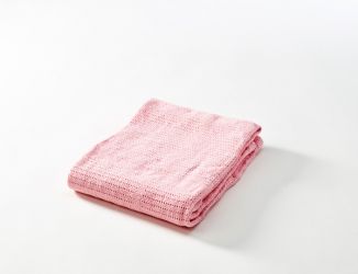 BabyDan Háčkovaná deka do kočárku růžová