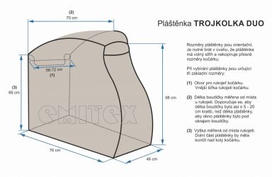 Emitex Pláštěnka Trojkolka Duo