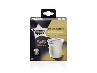 Tommee Tippee Nádobky na skladování mat. mléka, 4ks 0+m