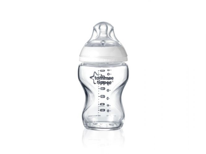 Tommee Tippee Kojenecká láhev C2N 250ml skleněná, 0m+