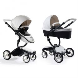 Kočárek Mima Xari 3G podvozek + korba + sportovní sedačka Black rám Bílý