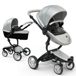 Kočárek Mima Xari 3G podvozek + korba + sportovní sedačka Black rám Argento