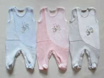 Zimní kojenecké dupačky Baby Service Myška šedá vel. 68