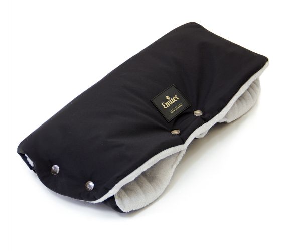 Emitex Rukávník ke kočárku Premium Černý + šedý