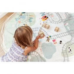 Play&Go Hrací deka/vak na hračky Train Toy Storage