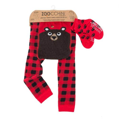 Zoocchini Set legínky a ponožky Medvěd 6 - 12 měs