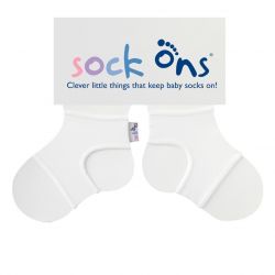 Sock Ons Návleky na ponožky 0-6 měsíců White